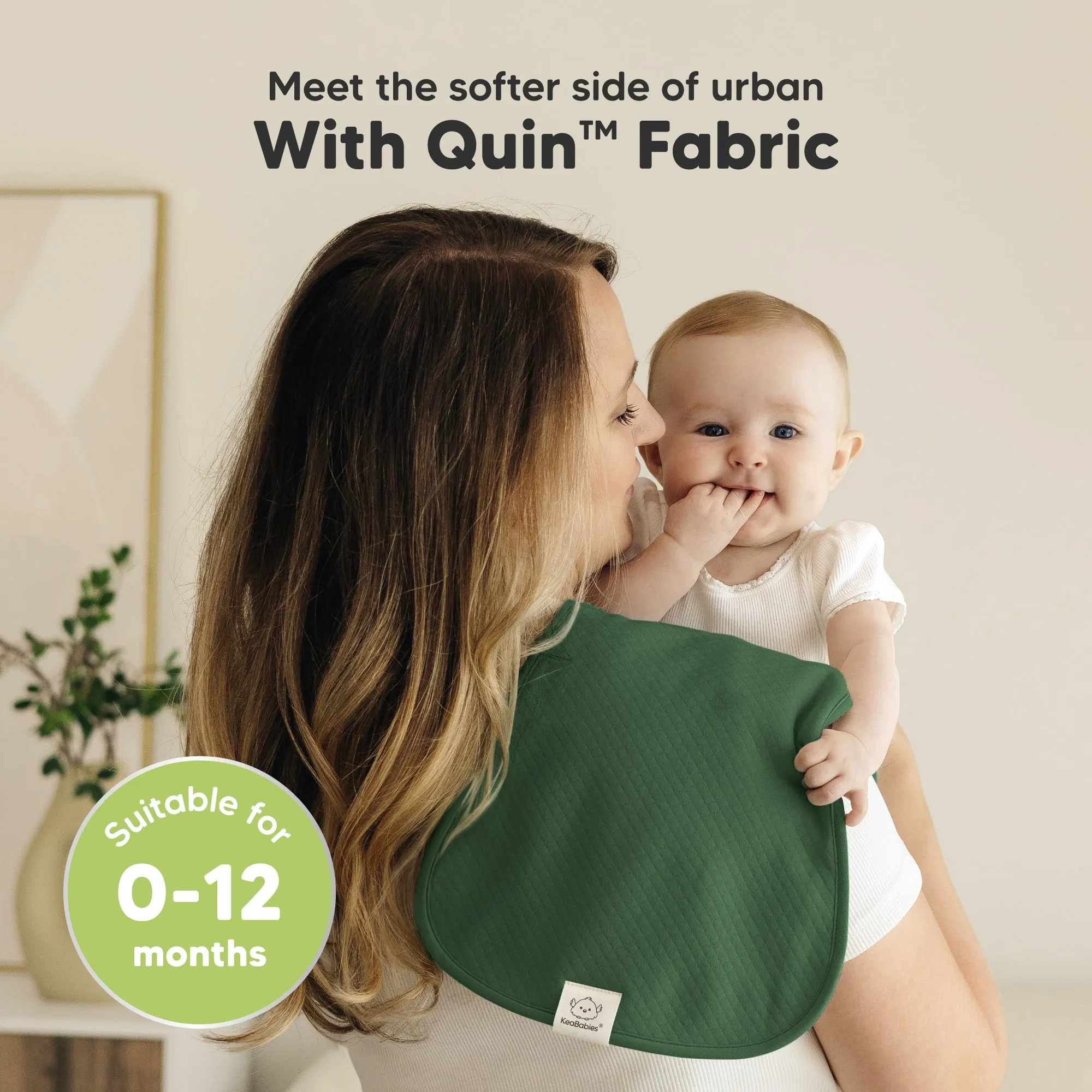 5-Pack Urban Quin Burp Cloths (Hunter)