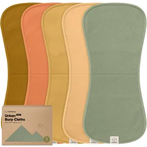 5-Pack Urban Quin Burp Cloths (Phase)