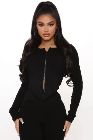 Alexis Chic Black Snatched Top