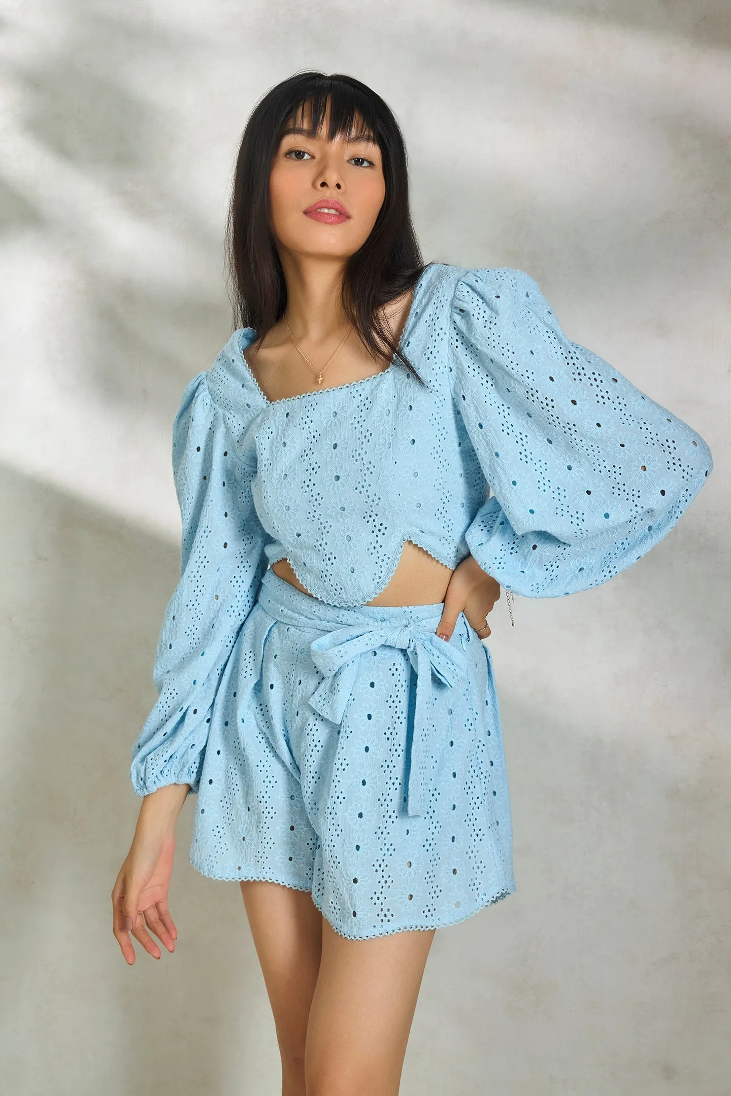 Anastasia|Schiffli Cotton Co-Ord