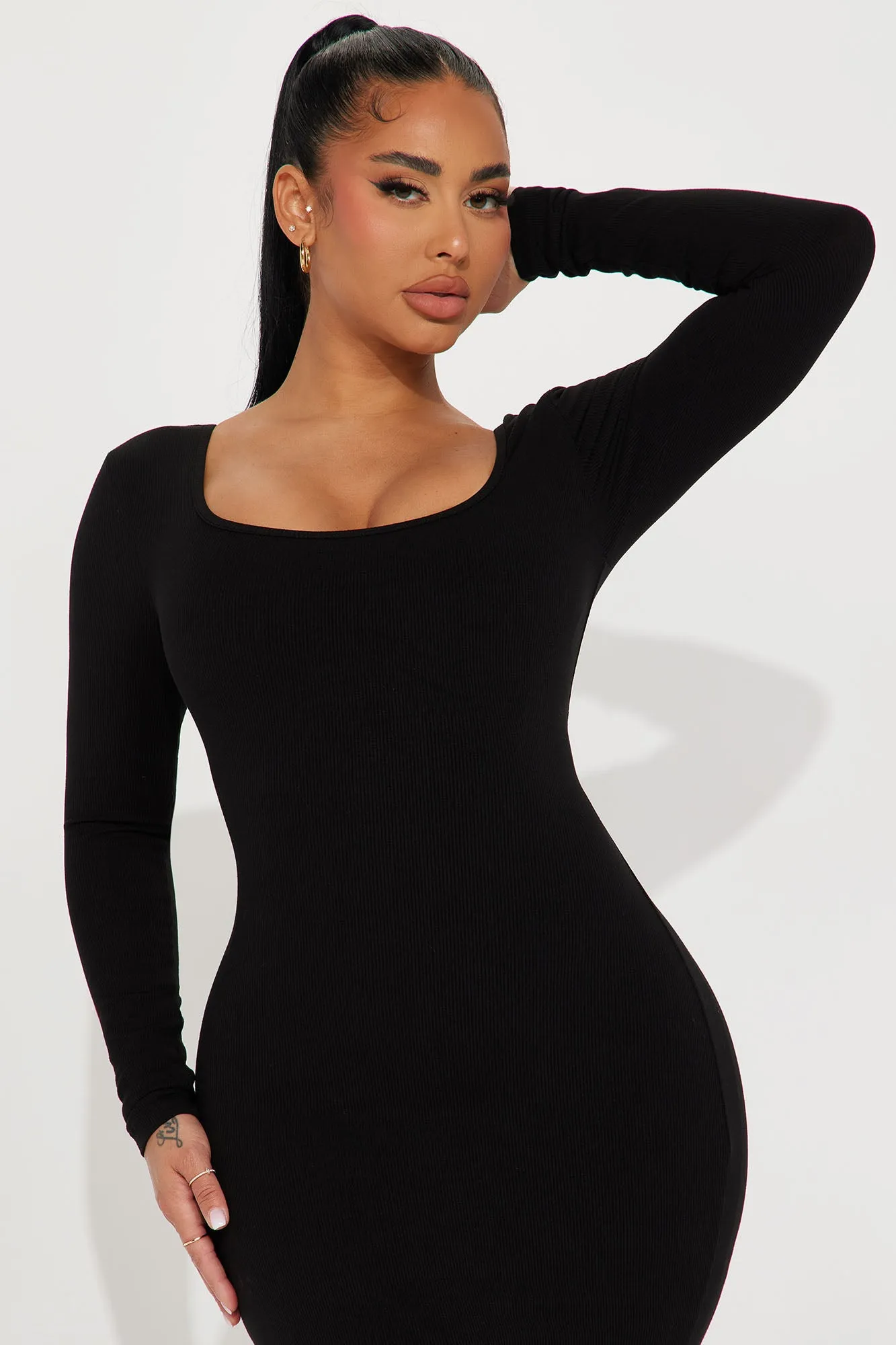 Ariana Shapewear Maxi Dress - Black