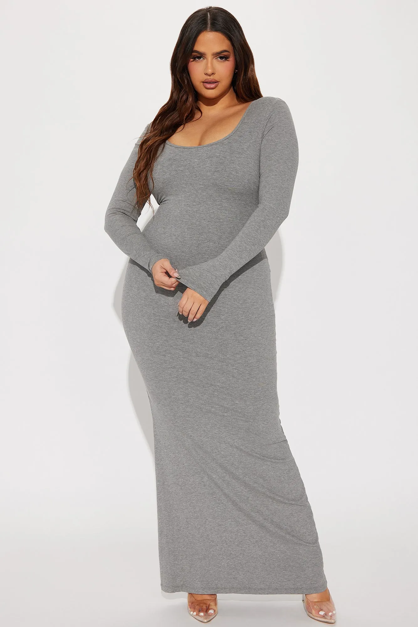 Ariana Shapewear Maxi Dress - Heather Grey