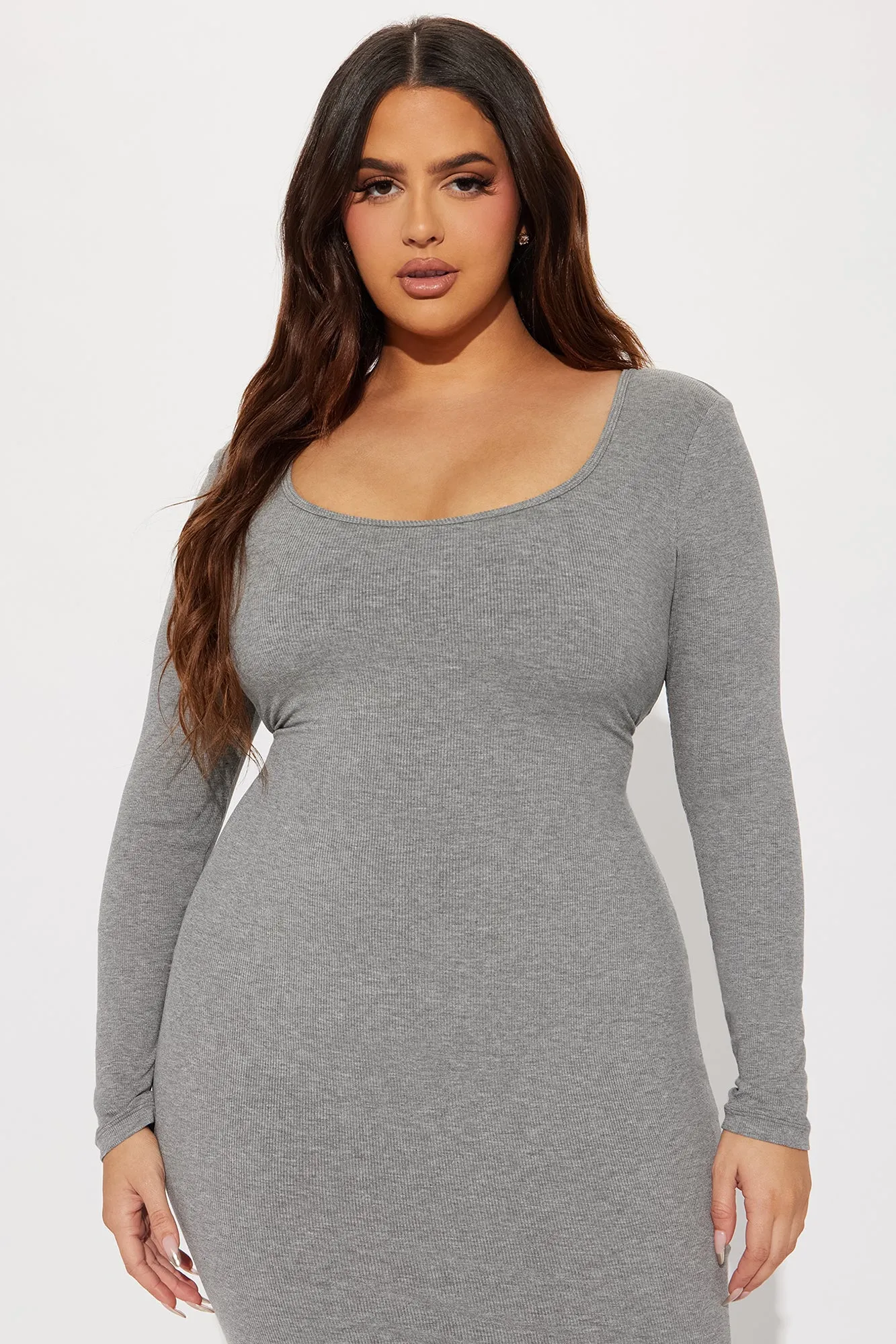 Ariana Shapewear Maxi Dress - Heather Grey