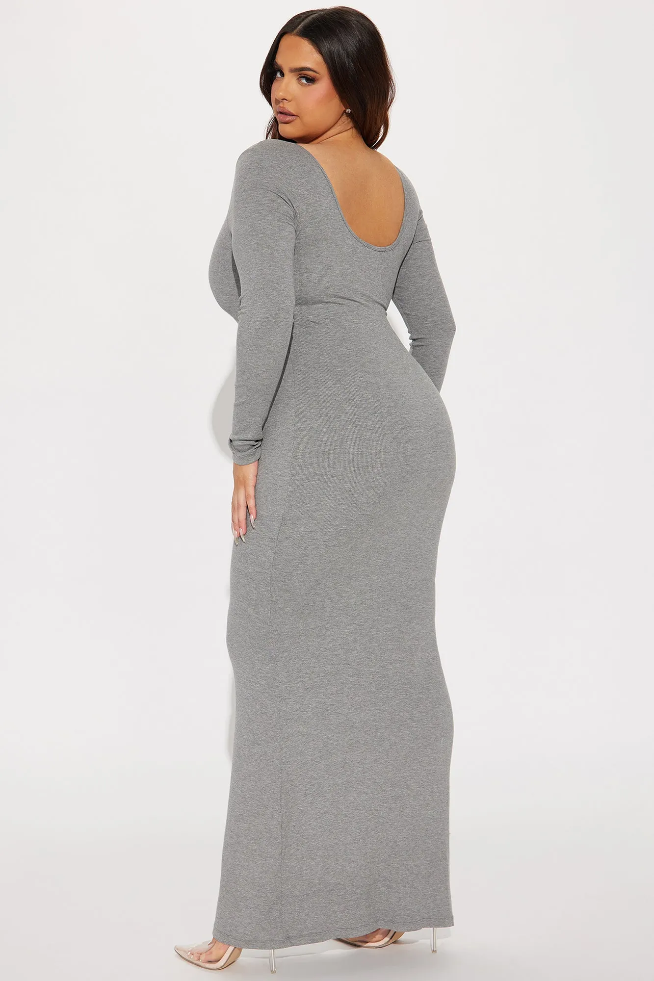 Ariana Shapewear Maxi Dress - Heather Grey