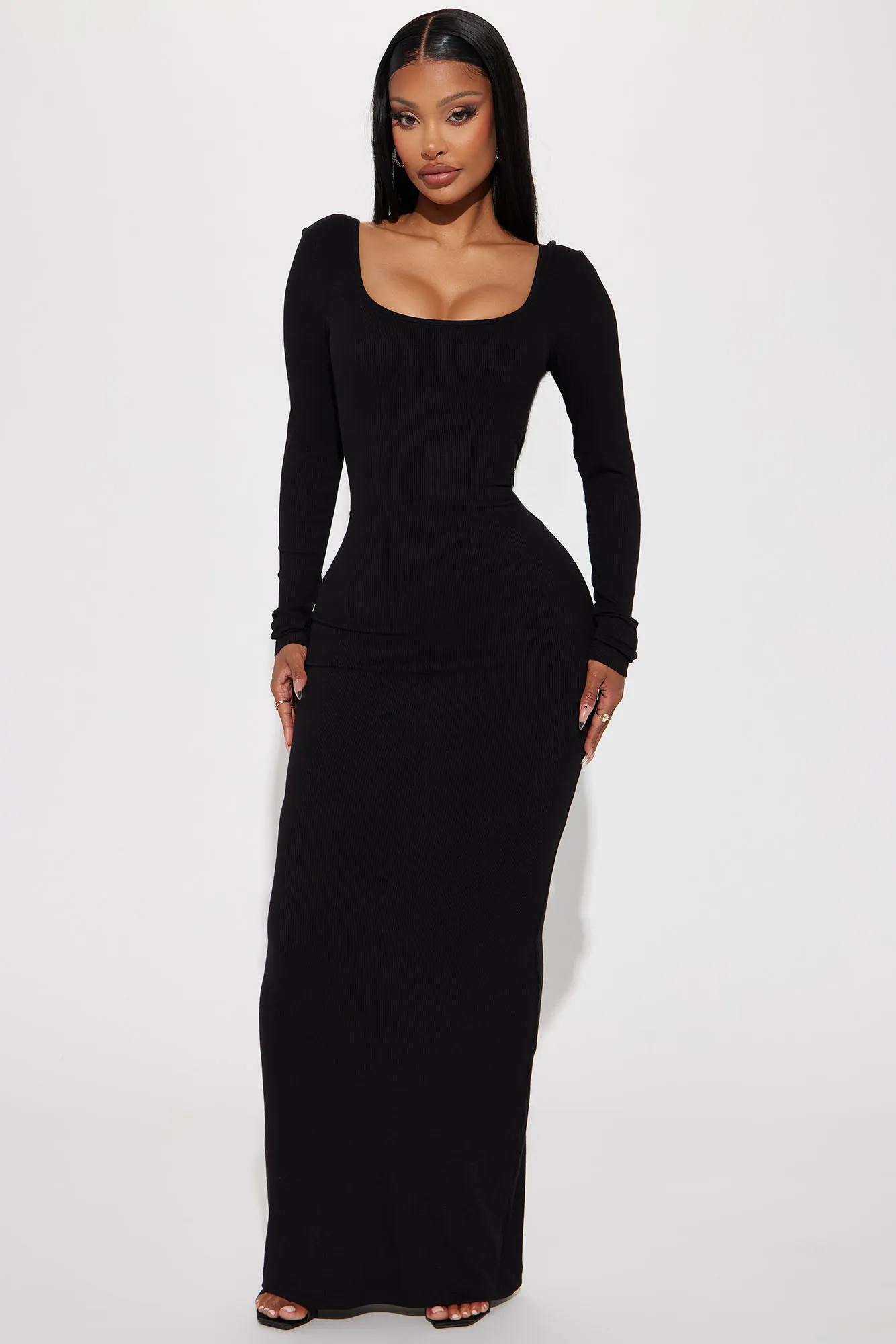 Ava Shapewear Maxi Dress - Black