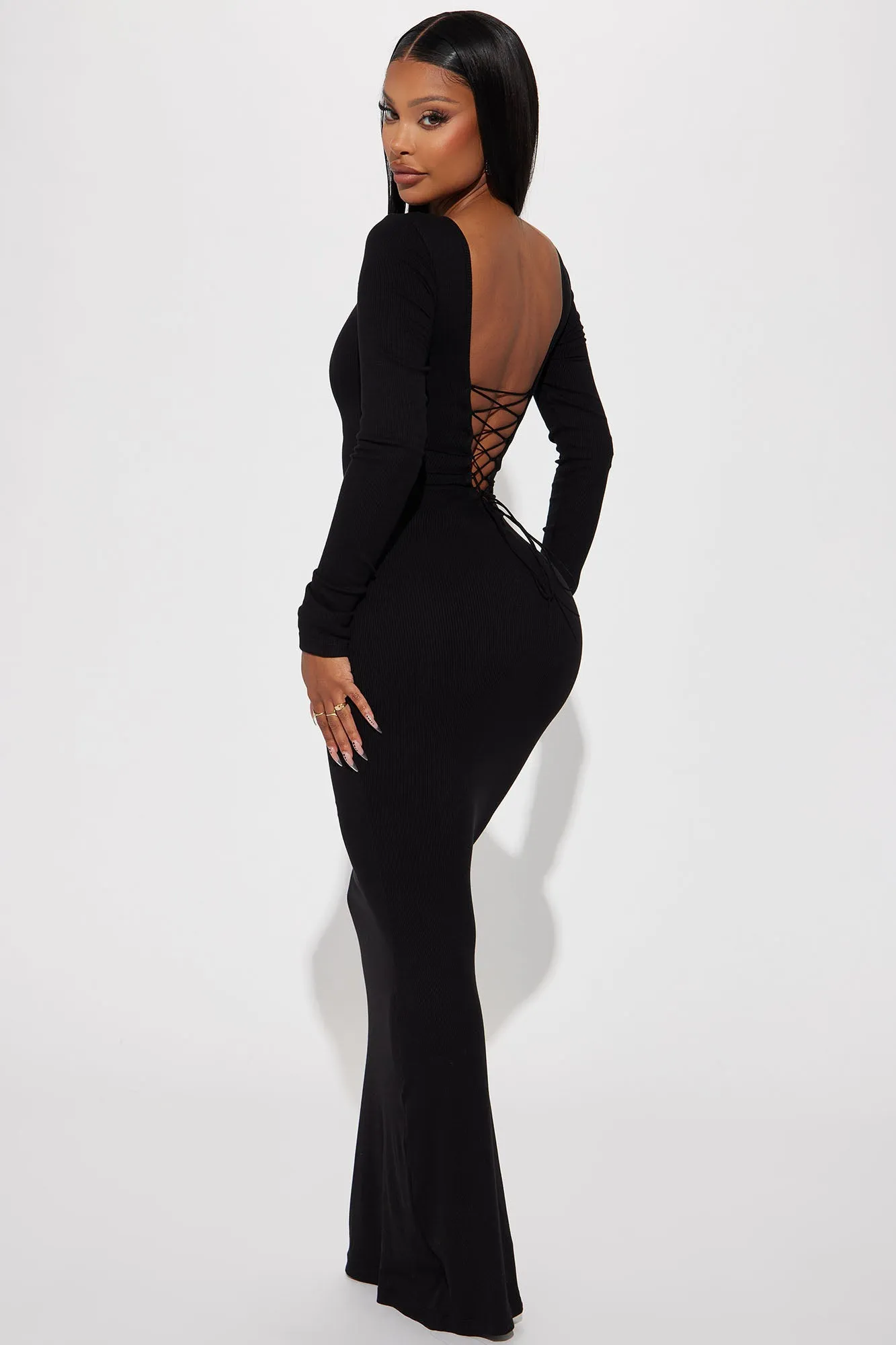 Ava Shapewear Maxi Dress - Black