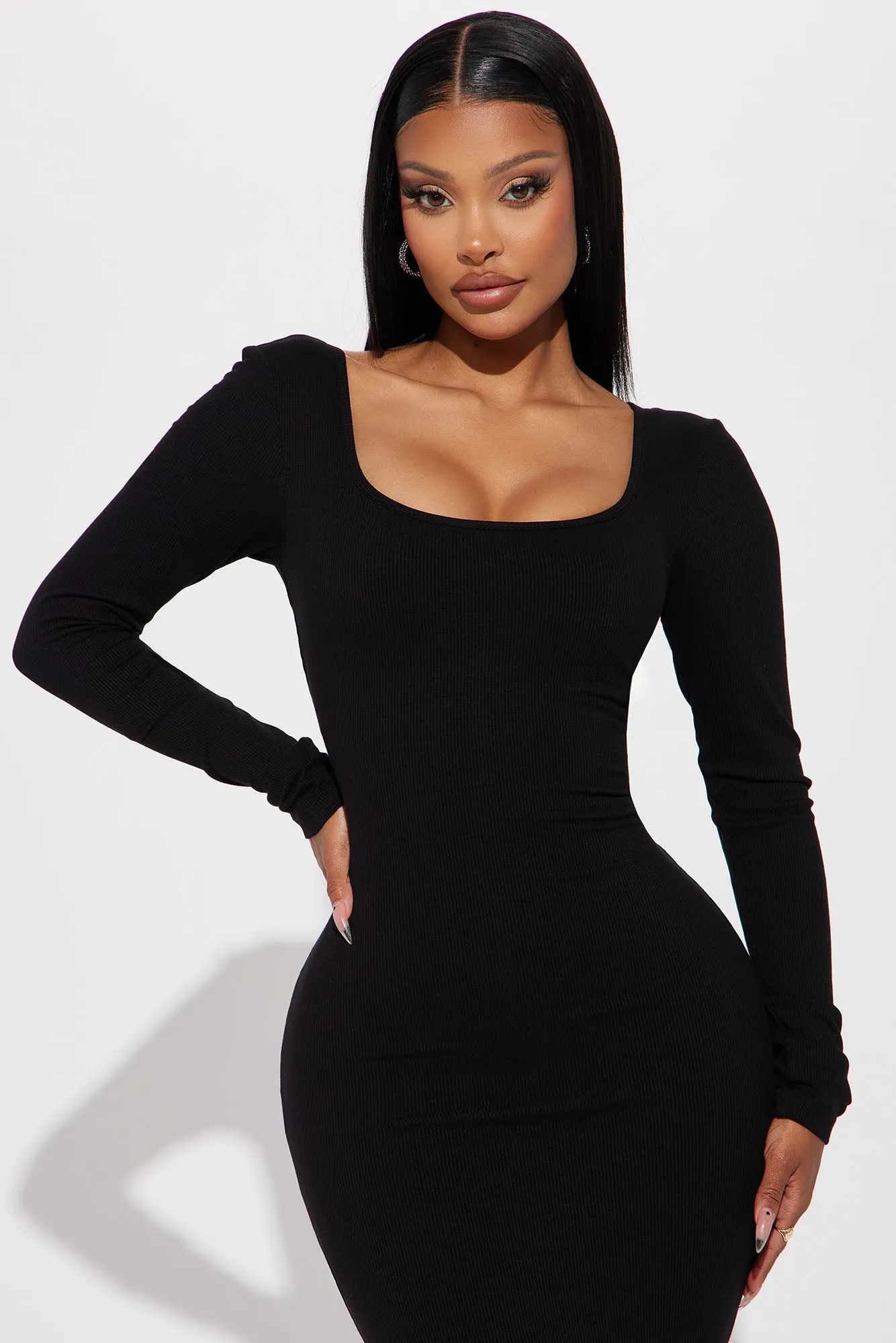 Ava Shapewear Maxi Dress - Black