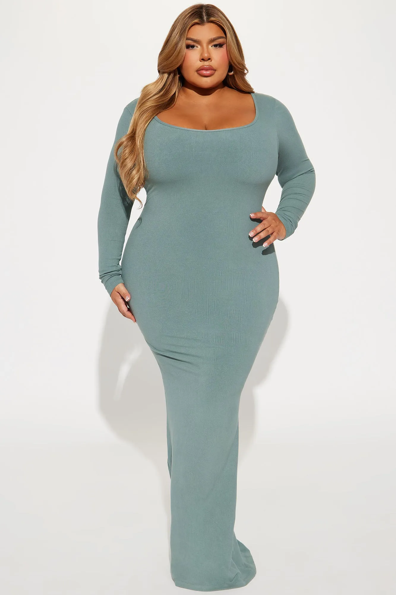 Ava Shapewear Maxi Dress - Sage