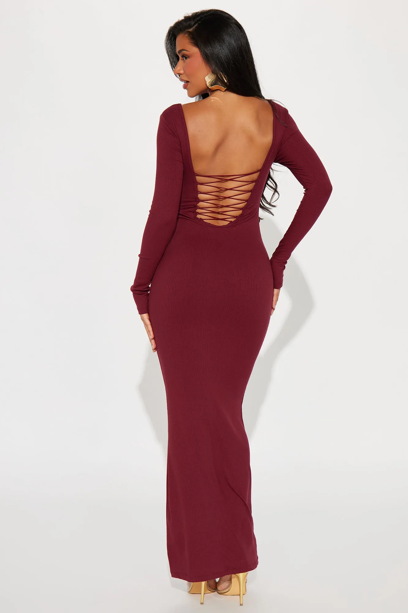 Ava Shapewear Maxi Dress - Wine