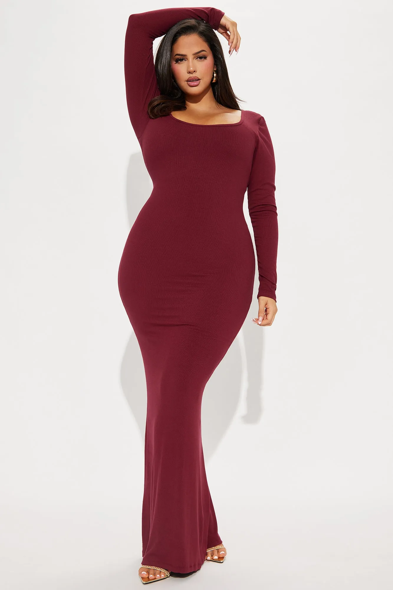 Ava Shapewear Maxi Dress - Wine