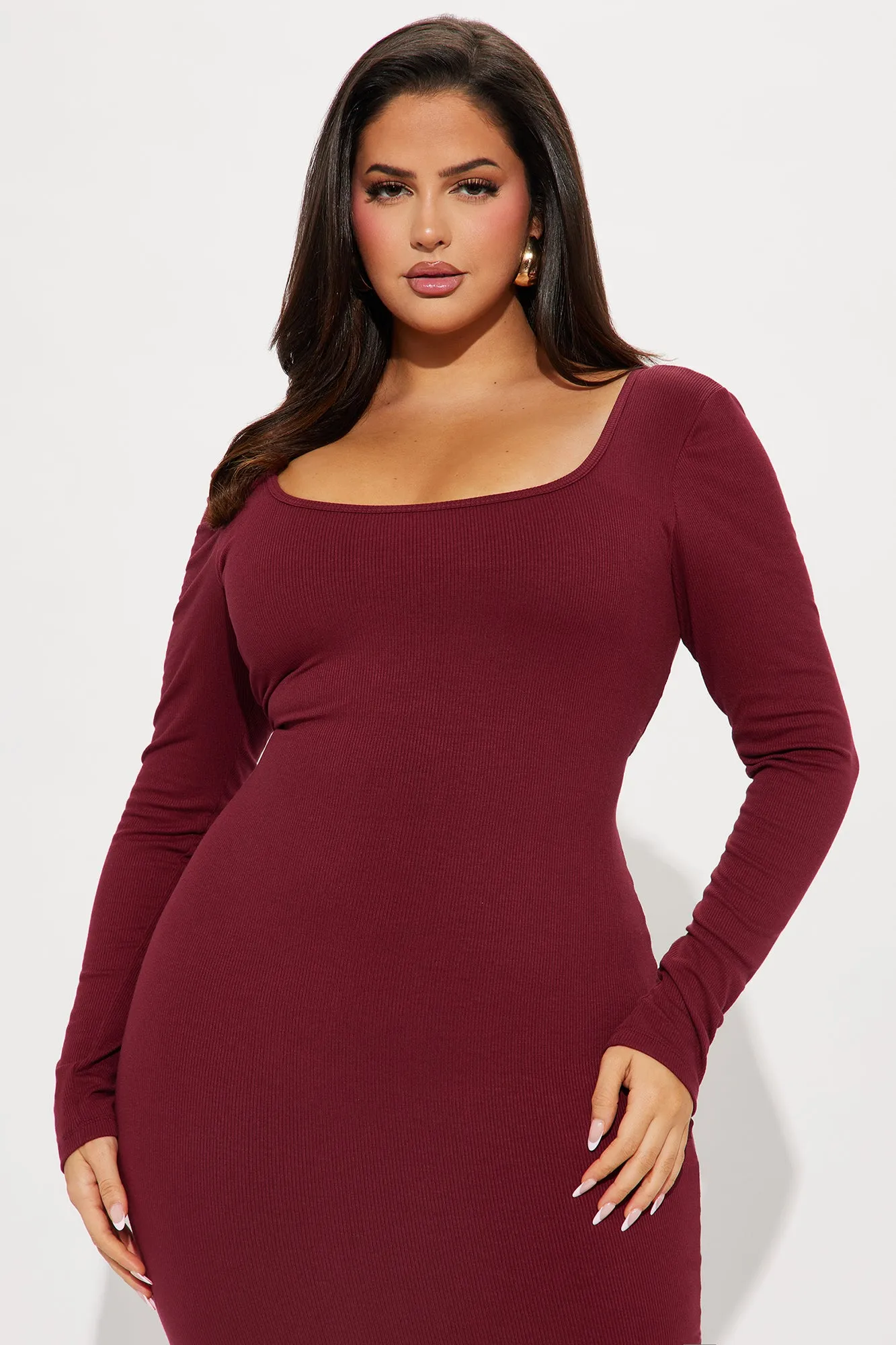 Ava Shapewear Maxi Dress - Wine