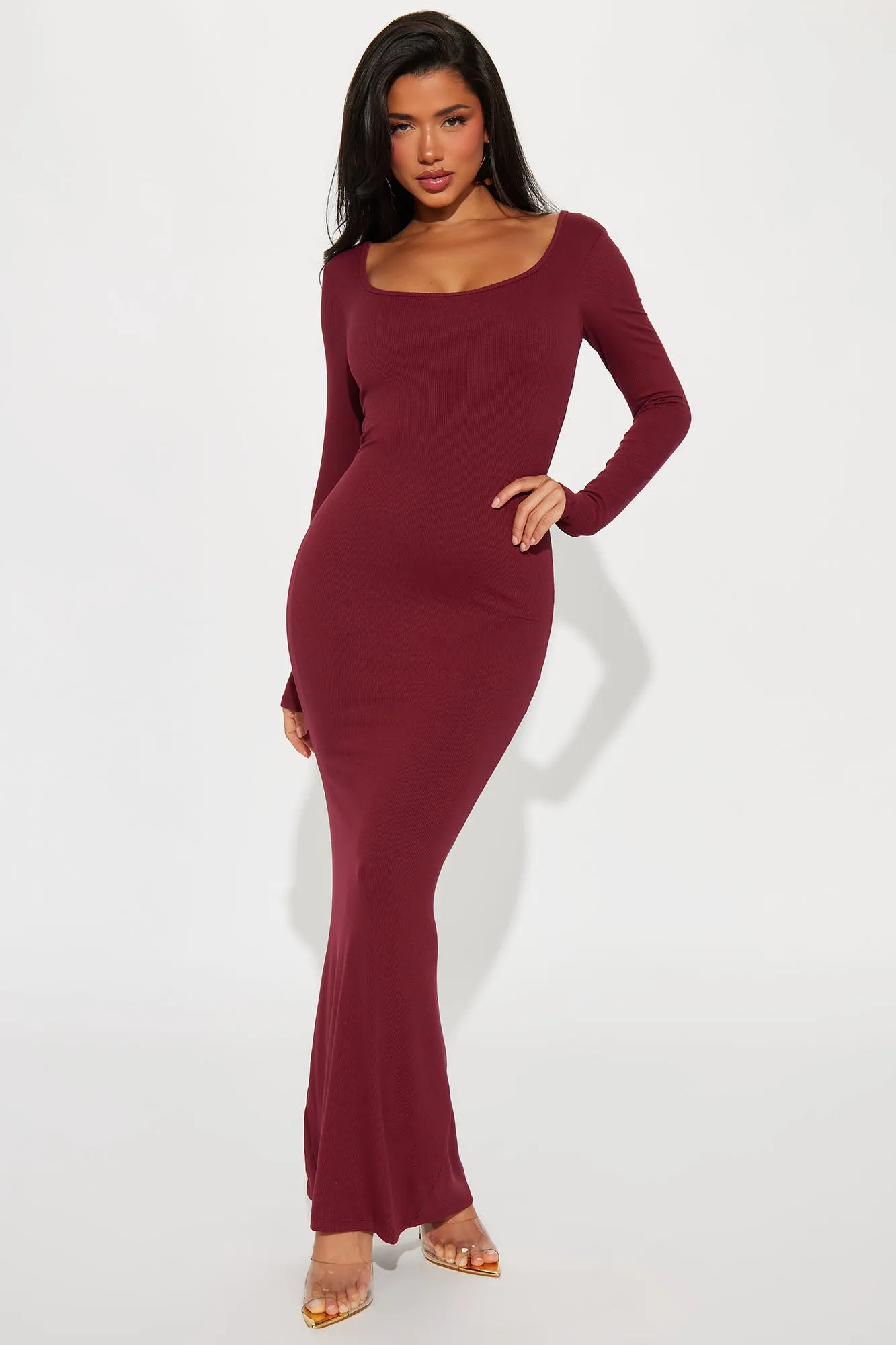 Ava Shapewear Maxi Dress - Wine