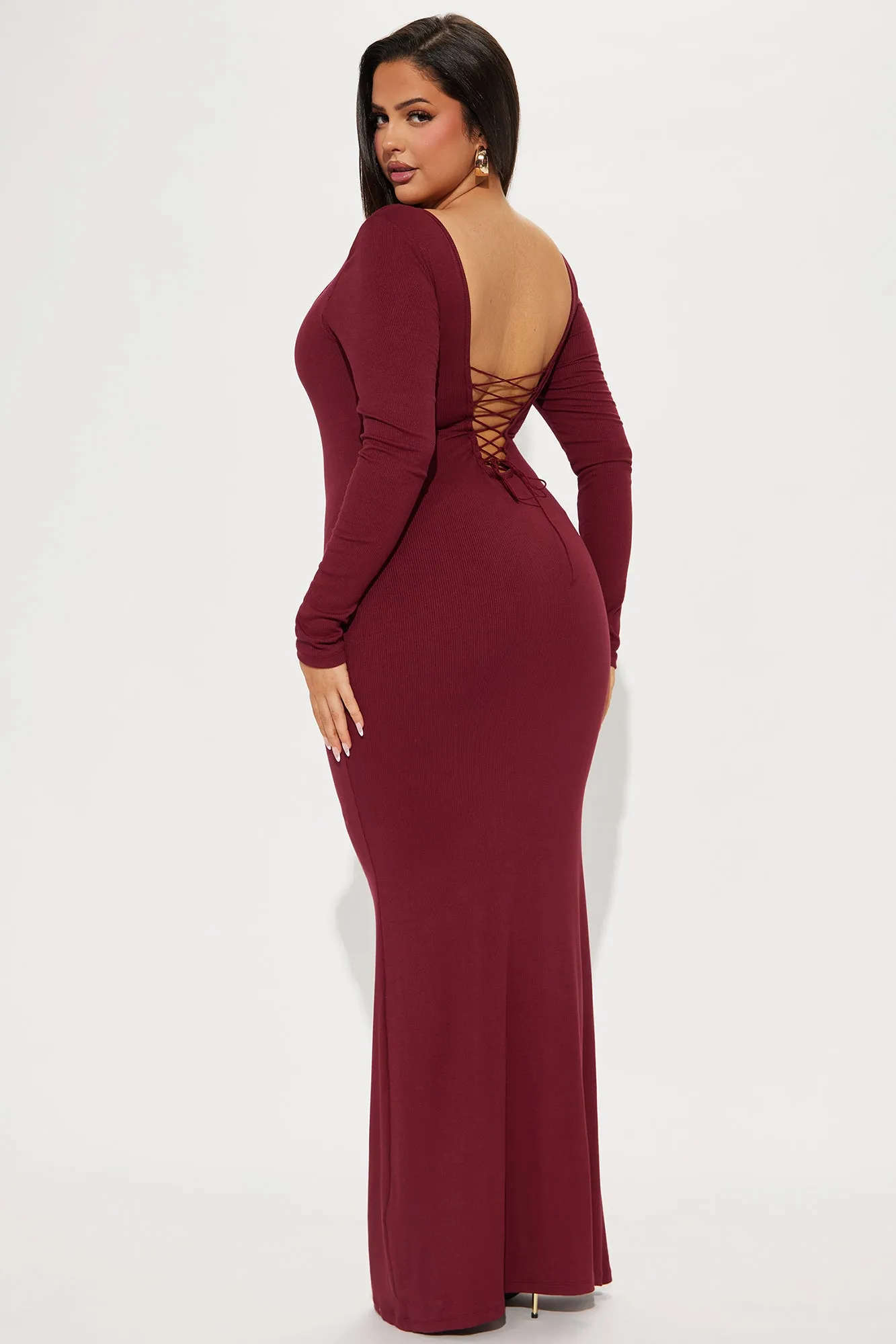 Ava Shapewear Maxi Dress - Wine