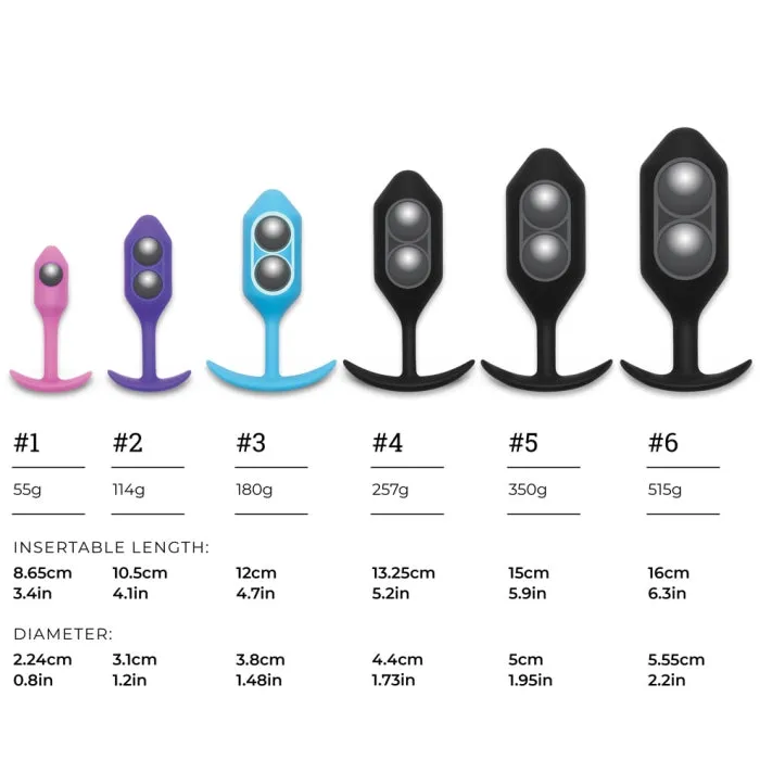 b-Vibe Snug Plug 2 Weighted Butt Plug - All Colors