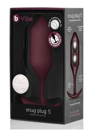 B-vibe Snug Plug 5 Dark Red