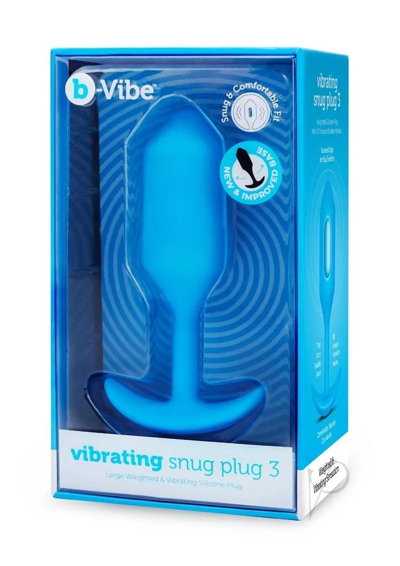 B-vibe Vibrate Snug Plug Lg Blue