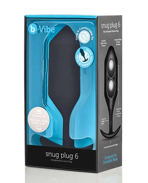 b-Vibe Weighted Snug Plug 7 - 600g - Black