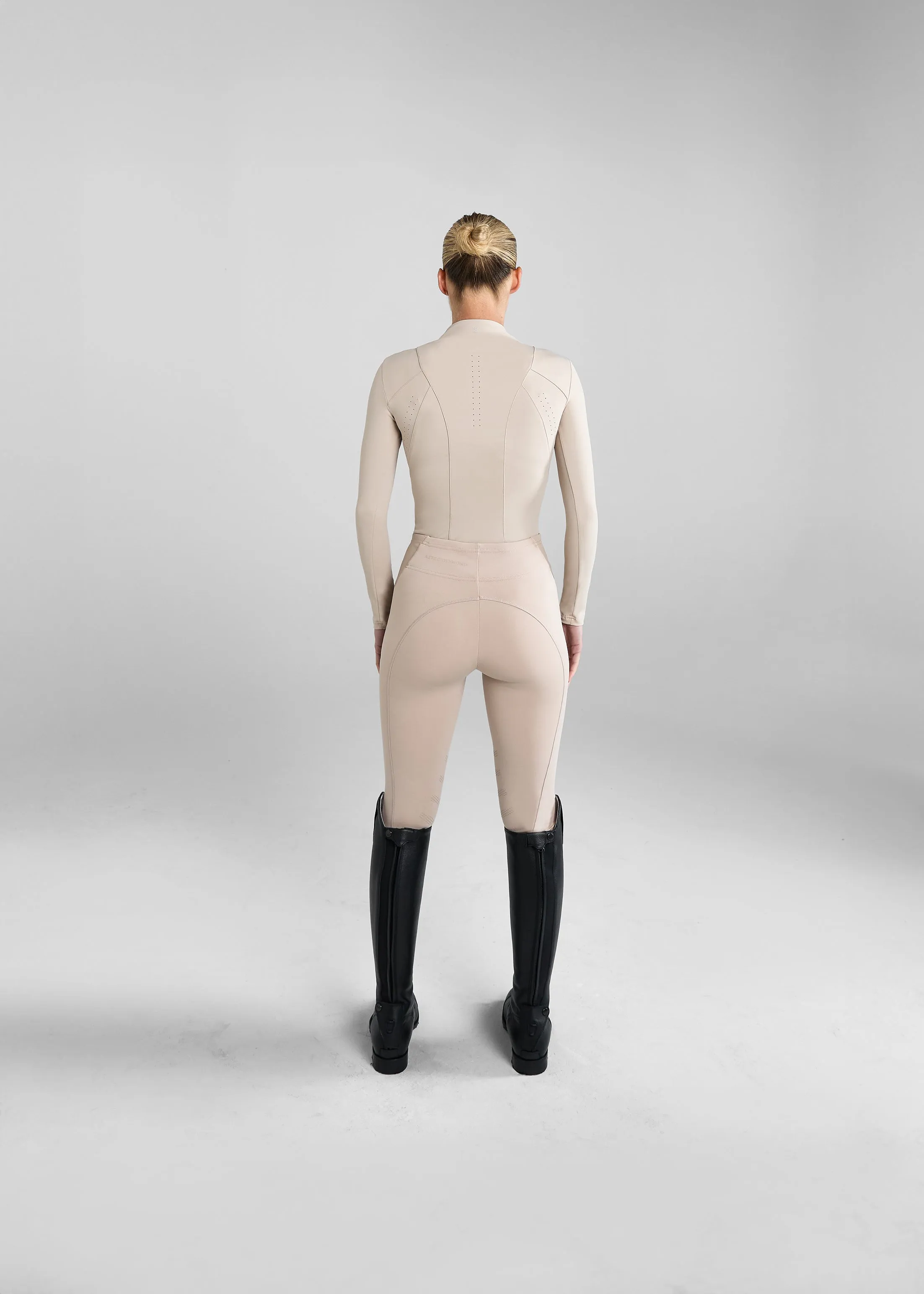 Beige Core Leggings Knee Grip