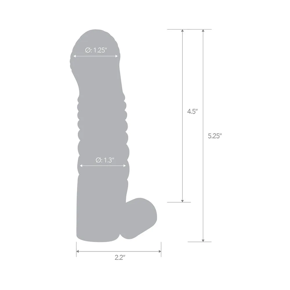 Blue Line 5.25 in. Vibrating Penis Enhancing Sleeve Extension