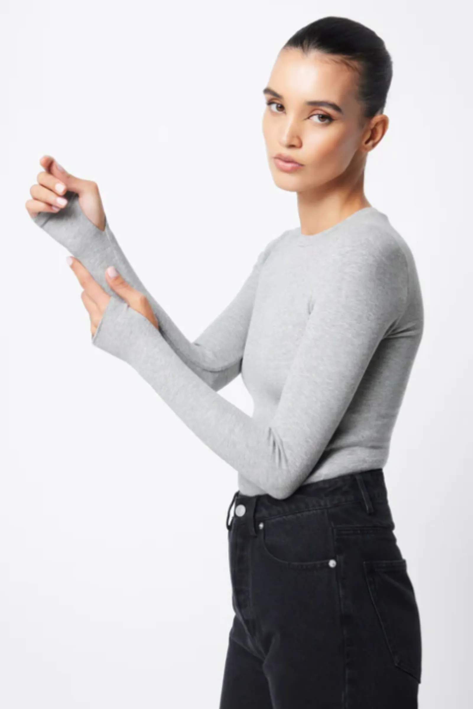 Brooklyn Top - Grey Marle