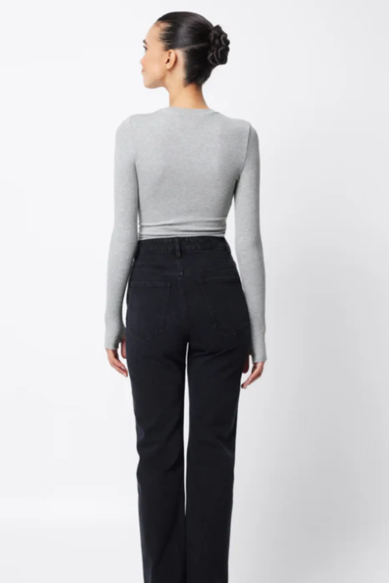 Brooklyn Top - Grey Marle