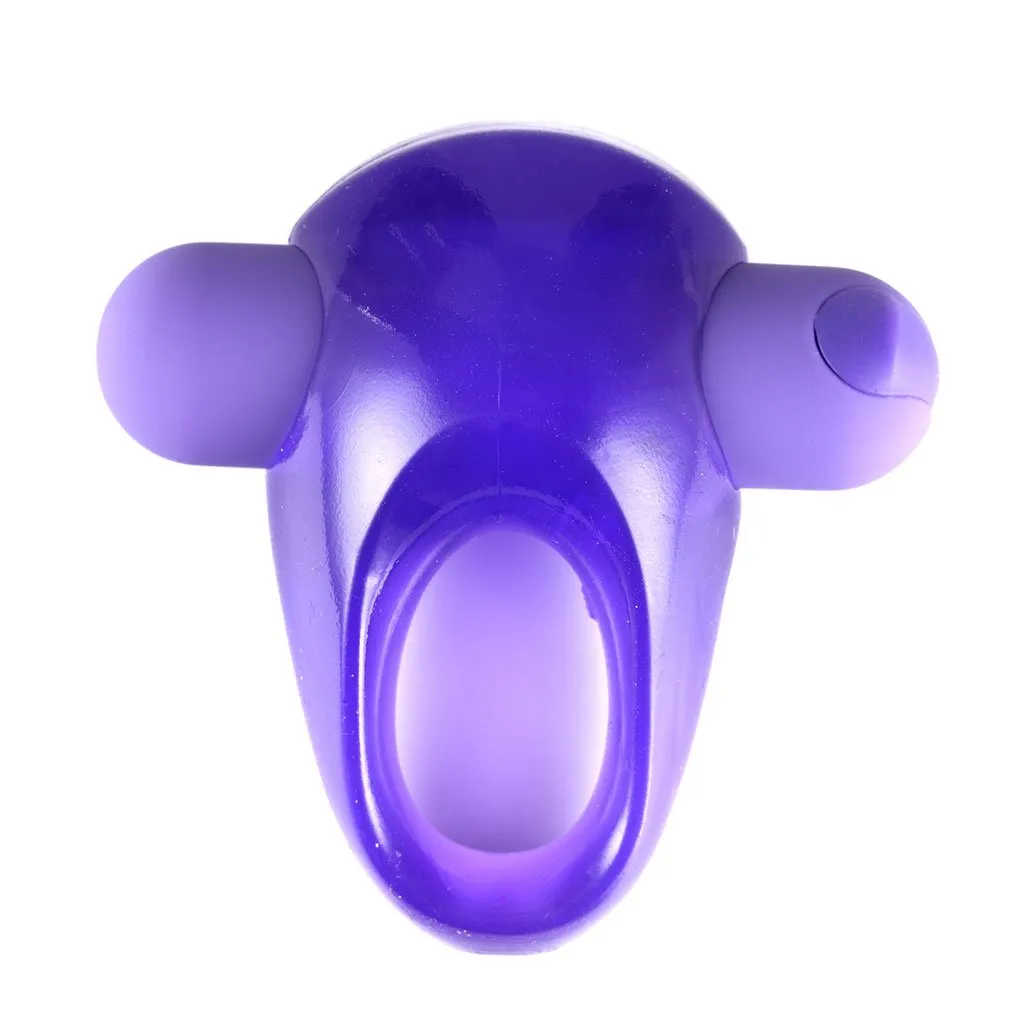 Casey Rechargeable Vibrating Erection Enhancer Ring Purple