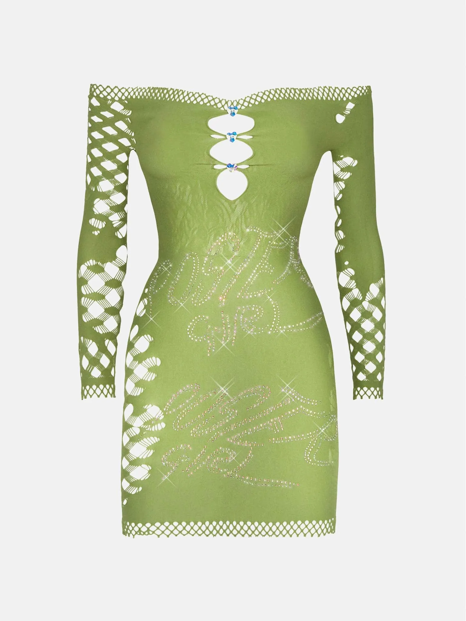 Coco Dress Long Sleeve in Sativa Green