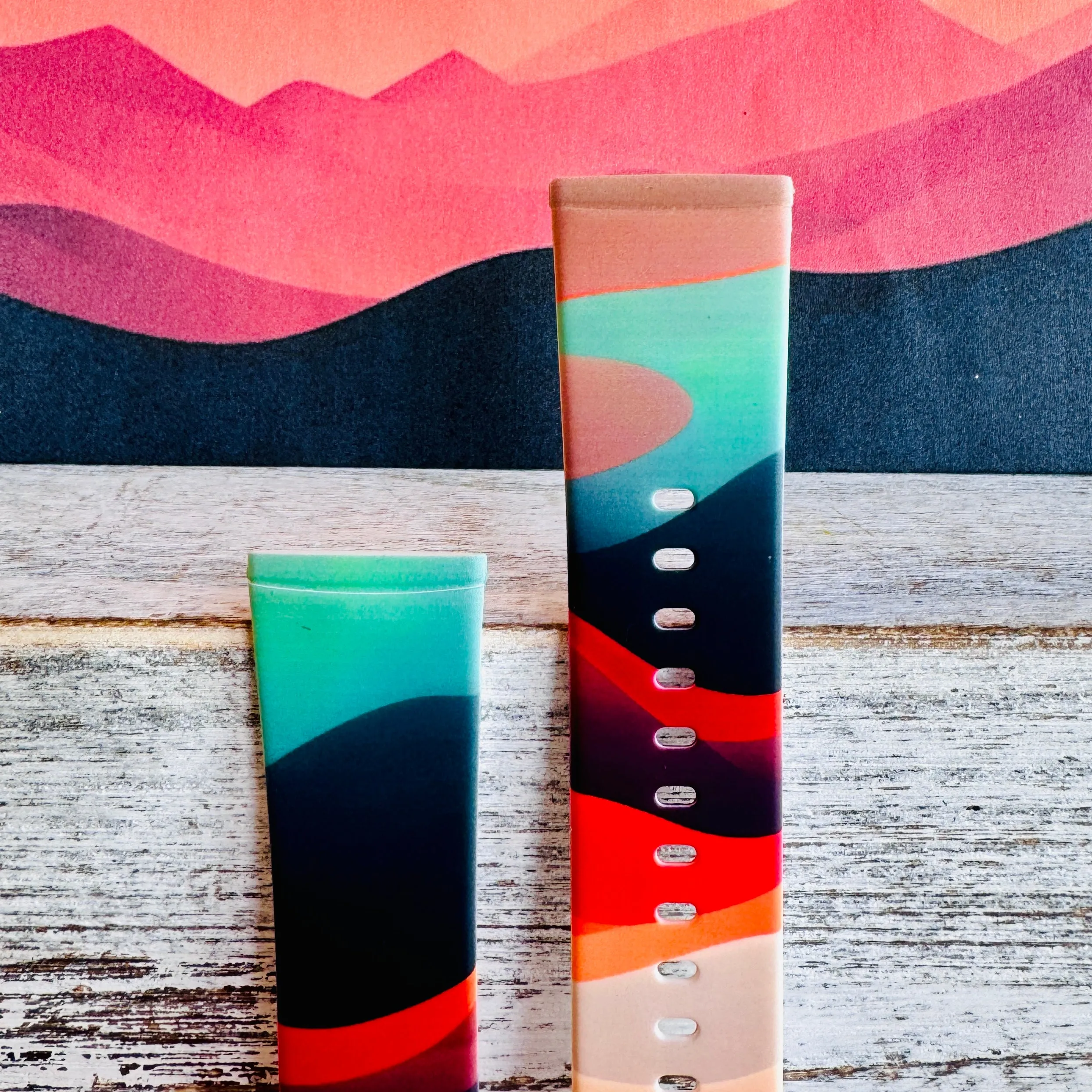 Colorful Dune Delight Print Silicone Band For Fitbit Versa 3/4/Sense