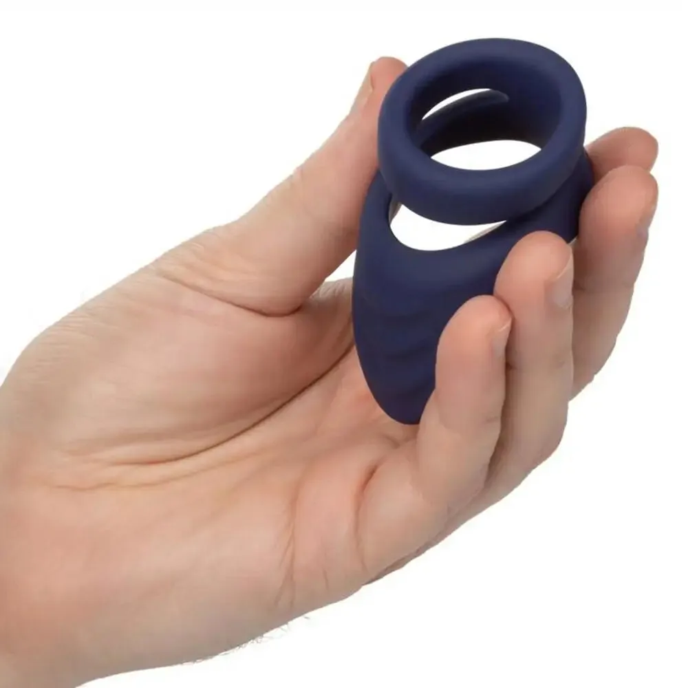 Colt Silicone Stretchy Black Ultra Soft Double Cock Ring for Him