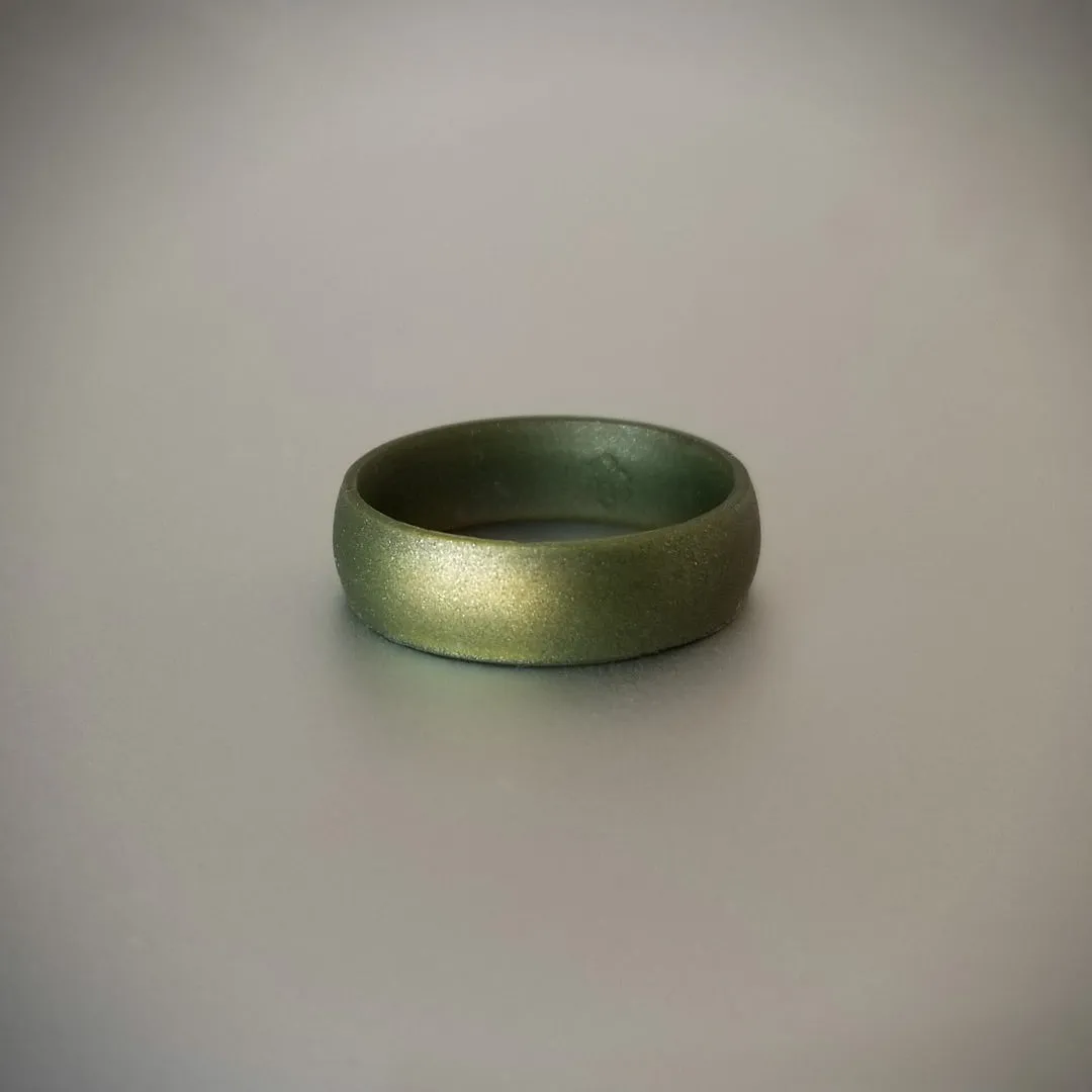 Crocodile Green Breathable Silicone Ring For Men