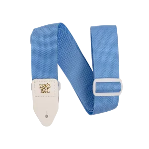 Ernie Ball 5348EB Polypro Guitar Strap (Soft Blue & White) - 2"