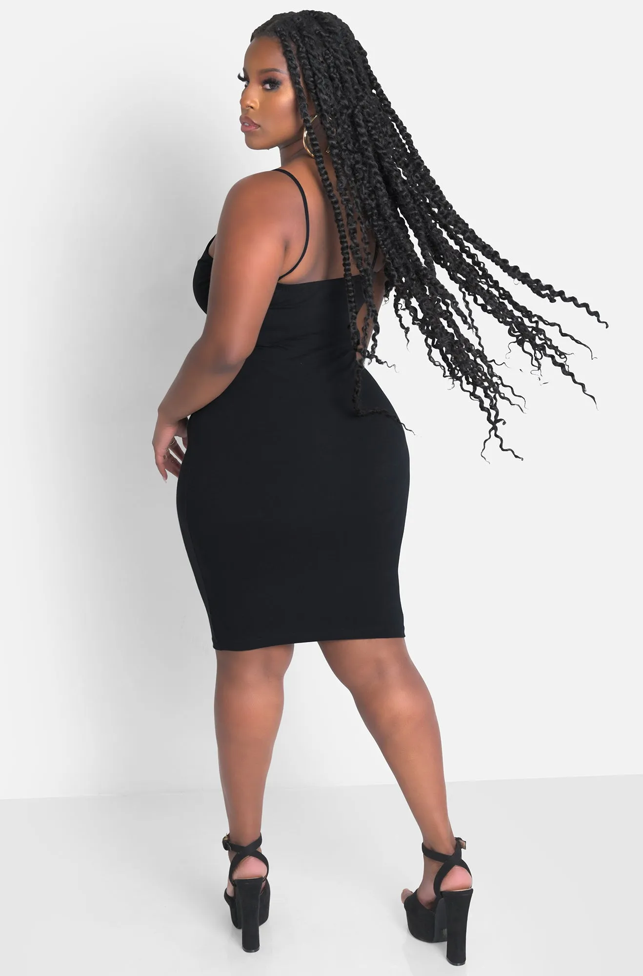 Essential Strappy Bodycon Mini Dress - Black