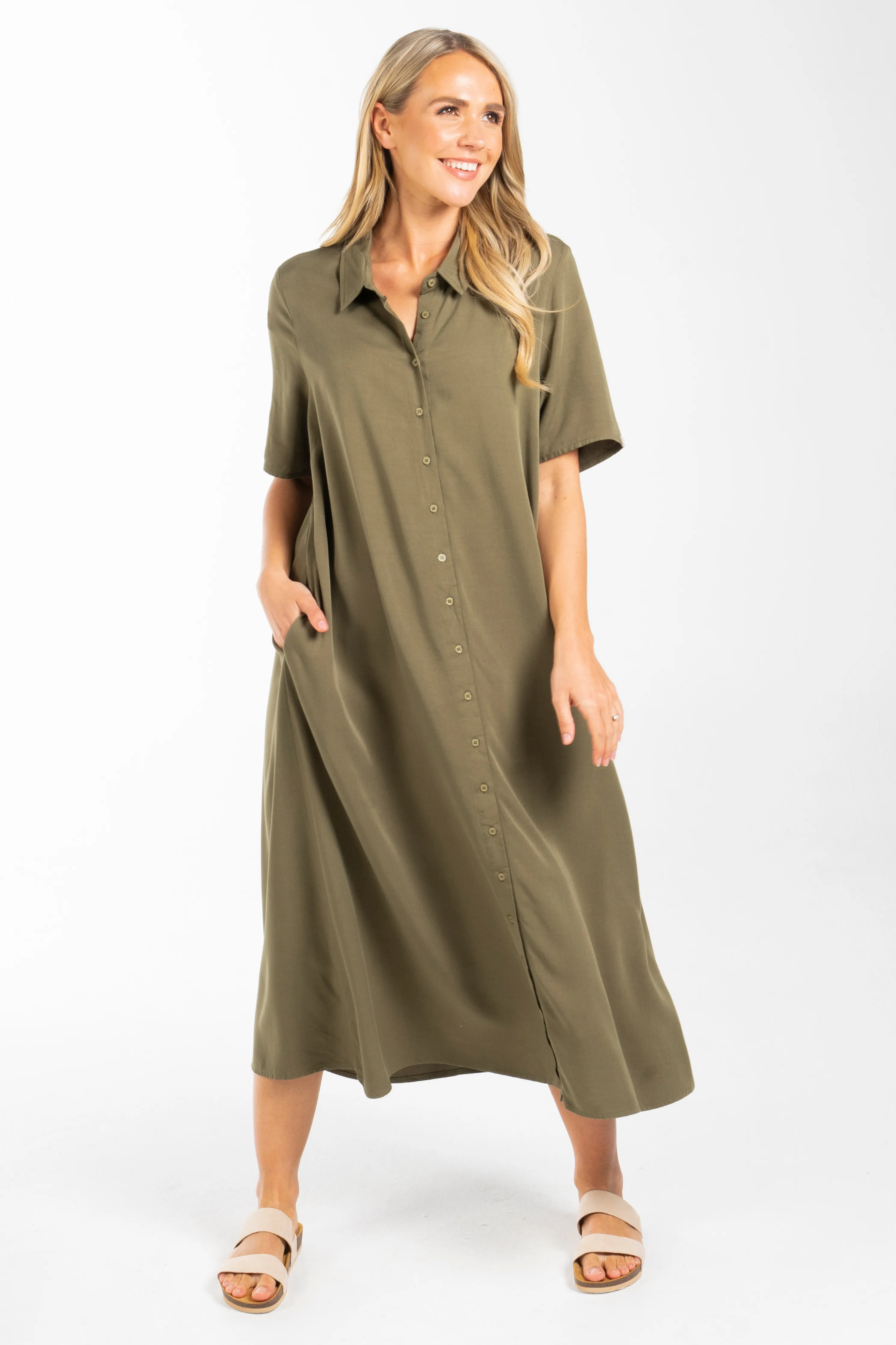 Everyday Maxi Dress | Khaki | FINAL SALE