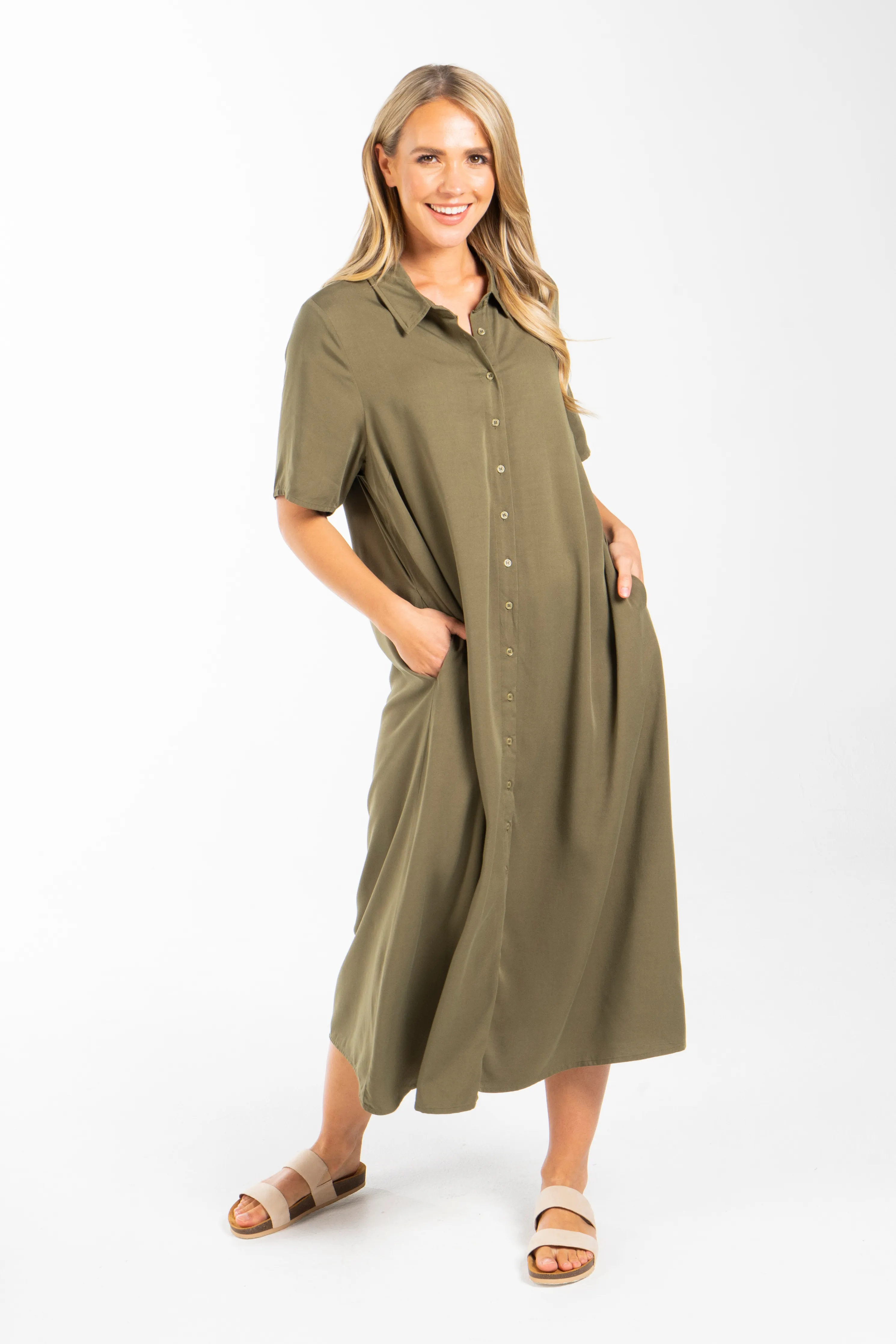 Everyday Maxi Dress | Khaki | FINAL SALE