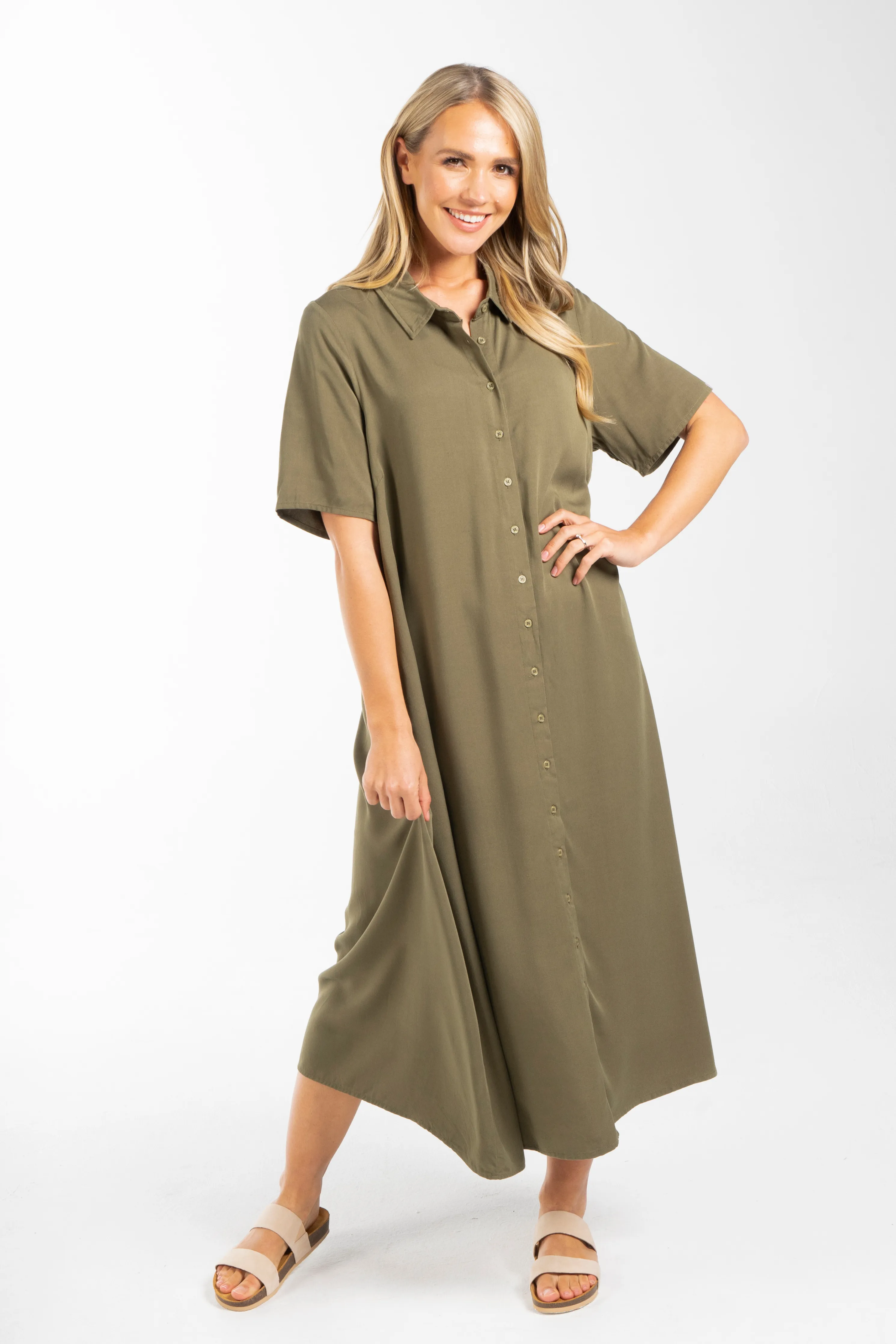 Everyday Maxi Dress | Khaki | FINAL SALE