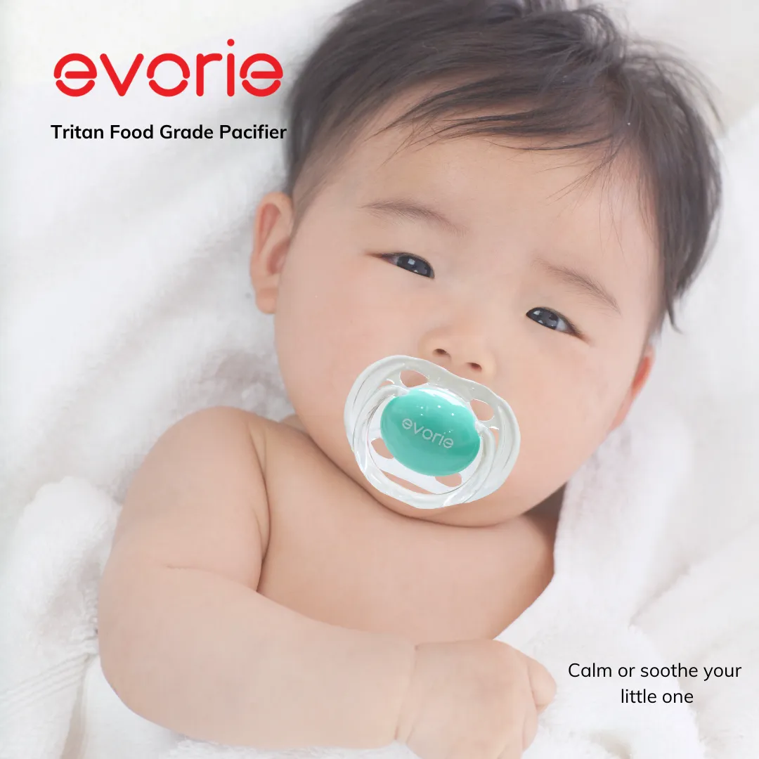 Evorie Orthodontic ultrasoft Silicone Baby Pacifier, Mint