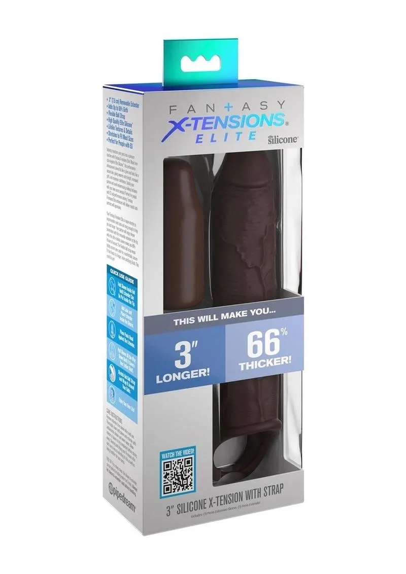 Fantasy X-Tension Elite Silicone 7in Sleeve and 3in Plug