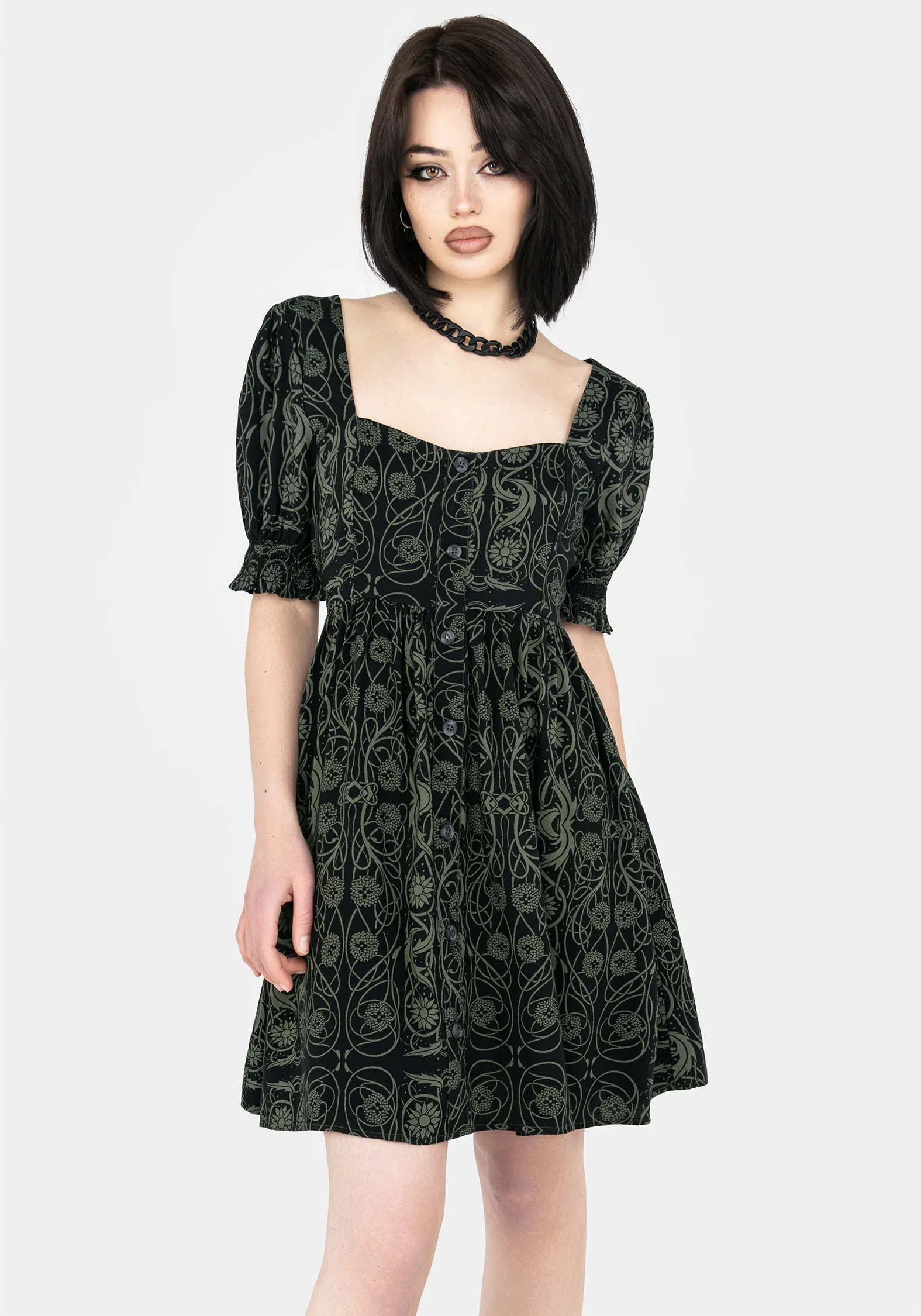 Fianna Button Front Mini Dress