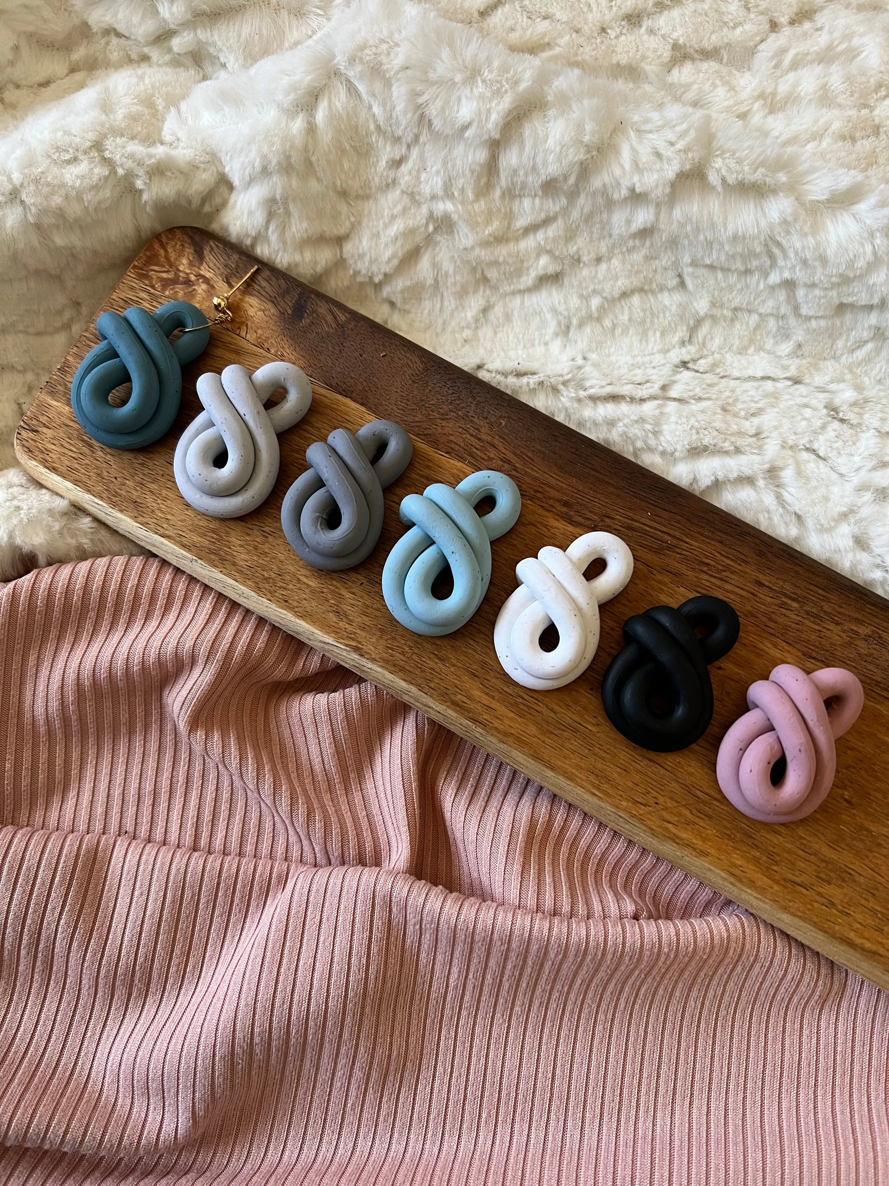 Figure Eight Sandstone Earrings