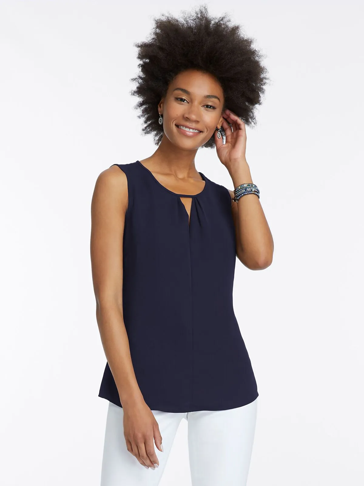 FINAL SALE NIC ZOE ALL1670 Easy Keyhole Top