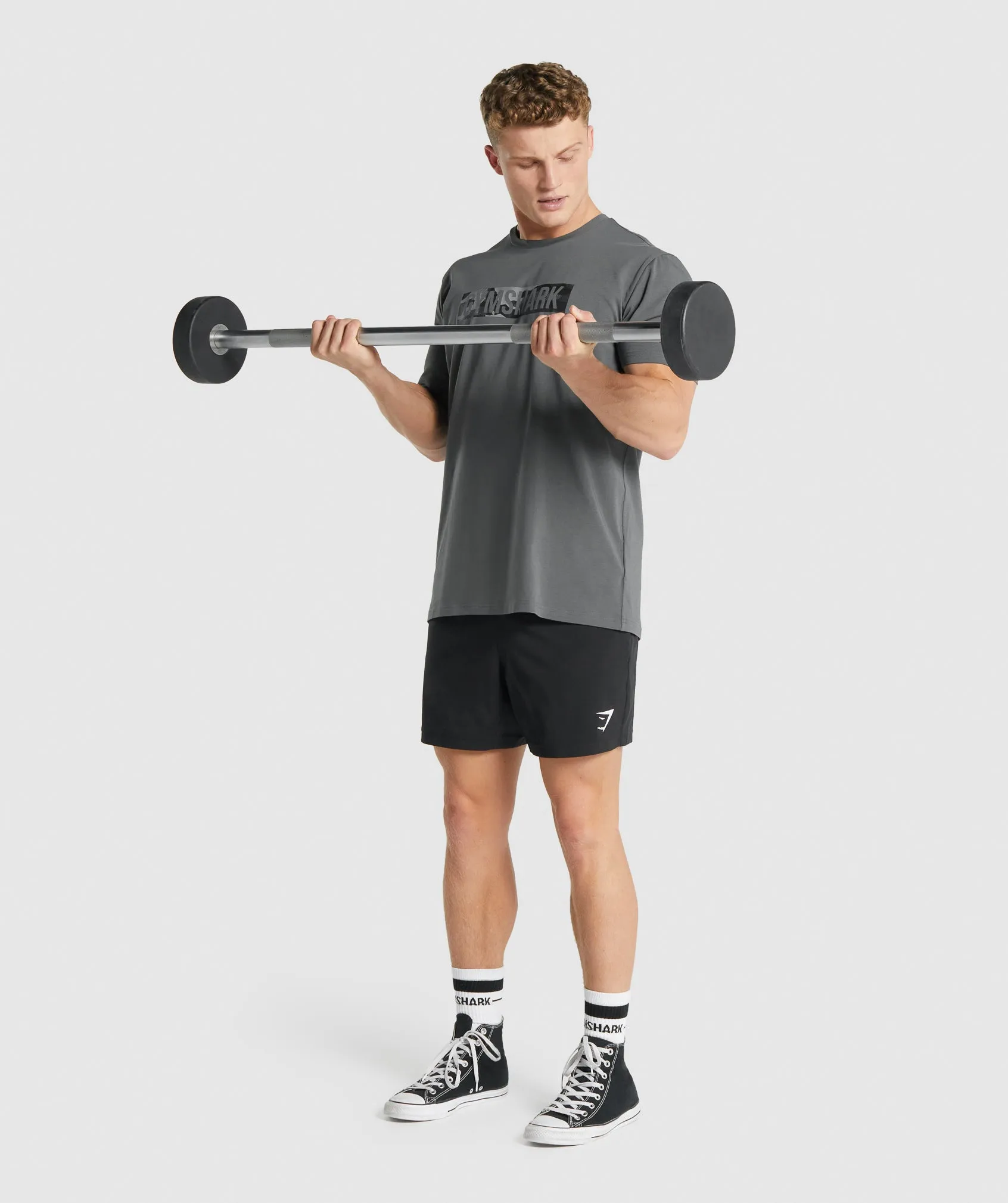 Gymshark Block Infill T-shirt - Charcoal