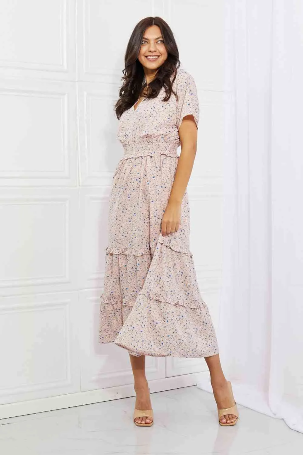 HEYSON Sweet Talk Kimono Sleeve Maxi Dress in Blush Pink (BWMT) T