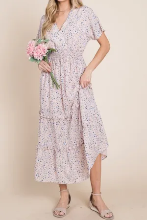 HEYSON Sweet Talk Kimono Sleeve Maxi Dress in Blush Pink