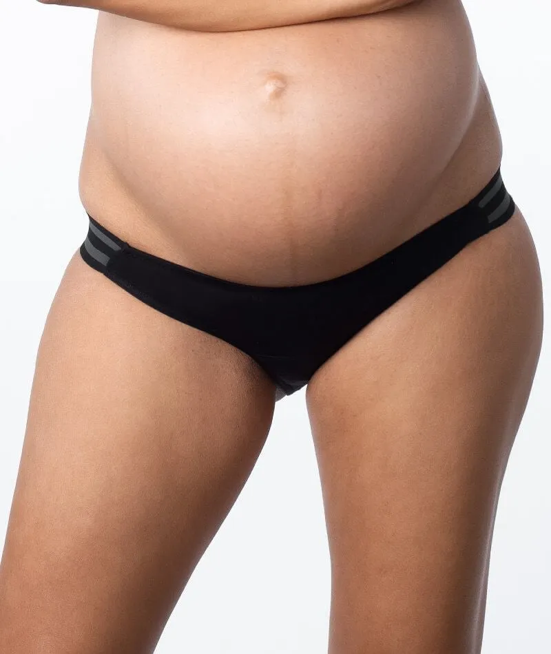 Hotmilk Elevate Light Leakproof Bikini Brief - Black Marle