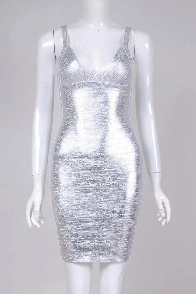 Kit Bandage Dress - Silver