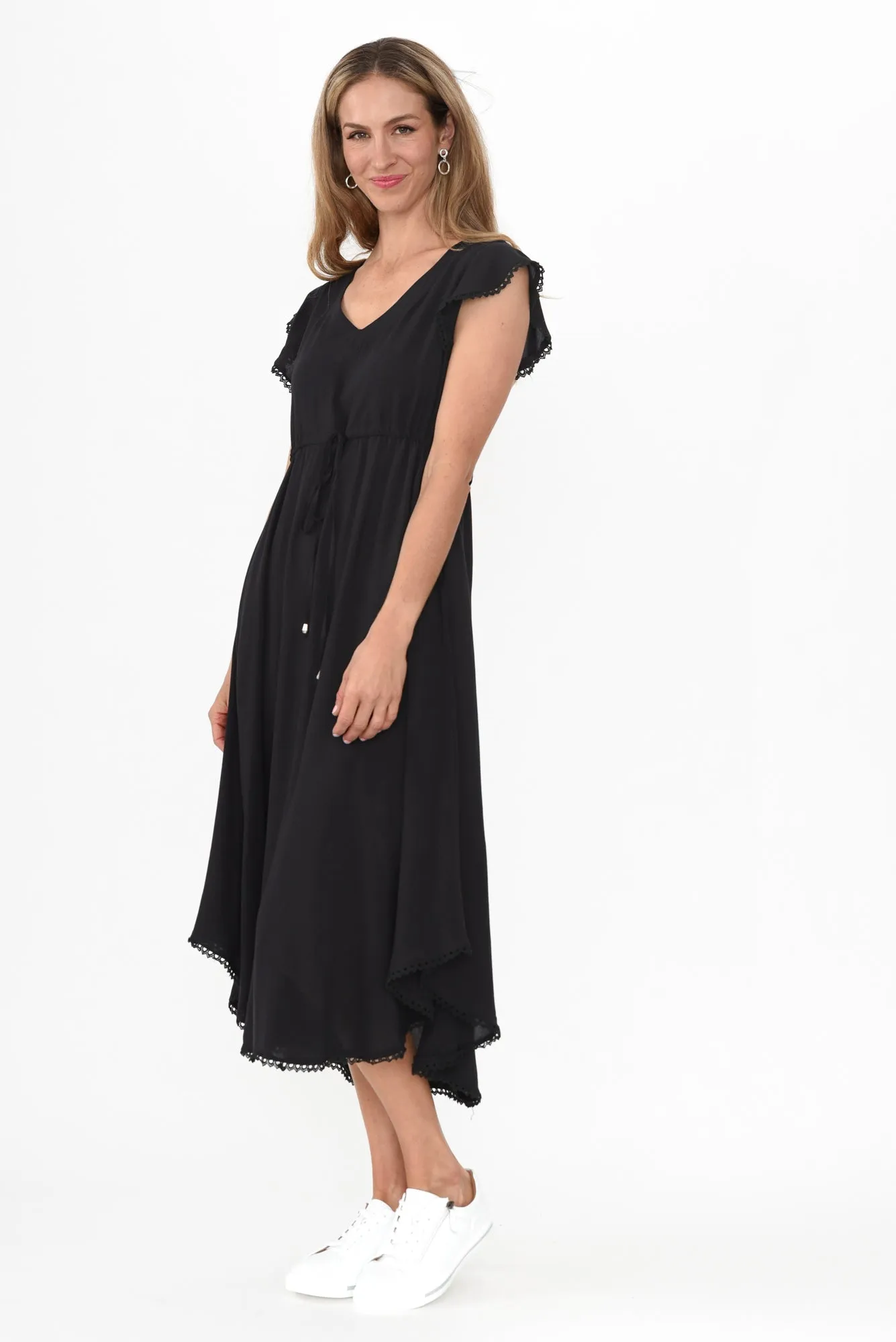 Libby Black Midi Dress