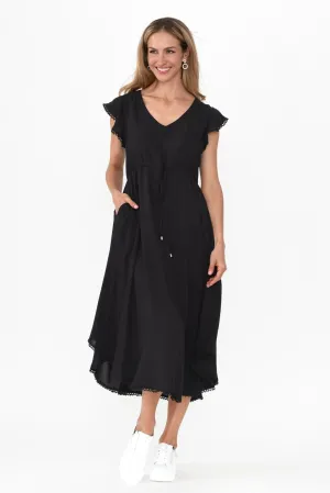 Libby Black Midi Dress