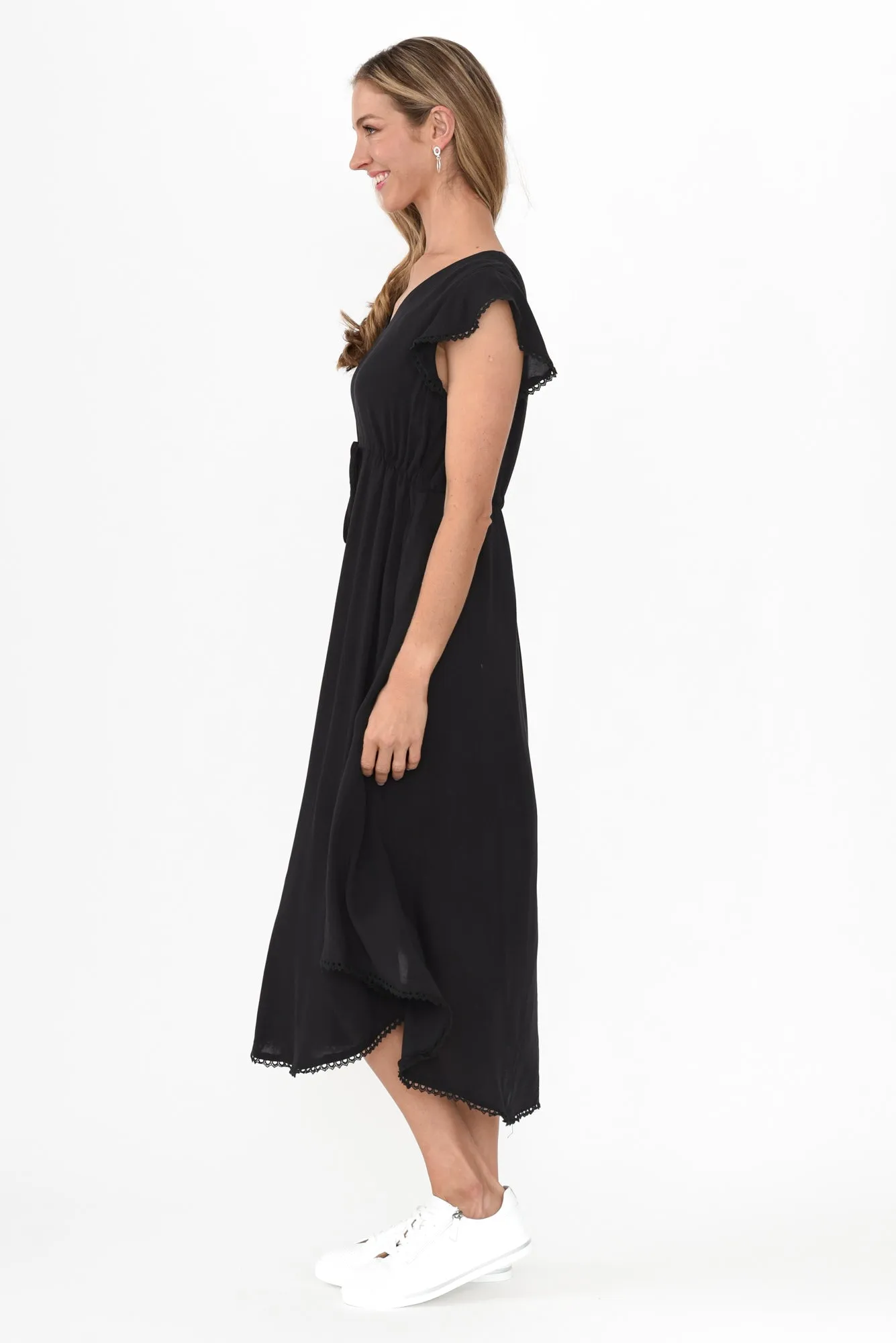 Libby Black Midi Dress