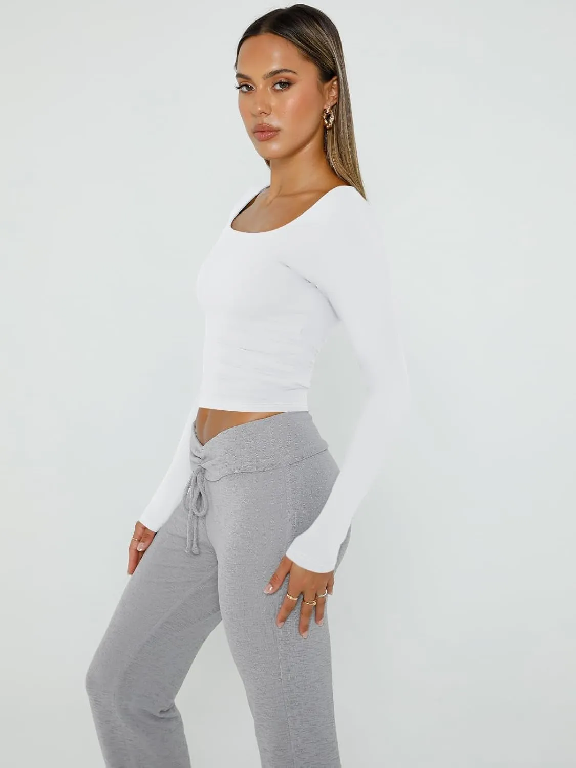 Long Sleeve Crop Tops For Woman