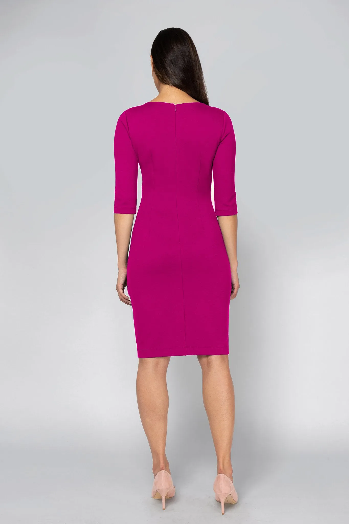 Lydia Dress - Lipstick Pink